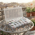 36-Grid Clear Pottery Storage Box, Moisture-Retaining Palette Container for Glaze, Slip & Small Craft Accessories