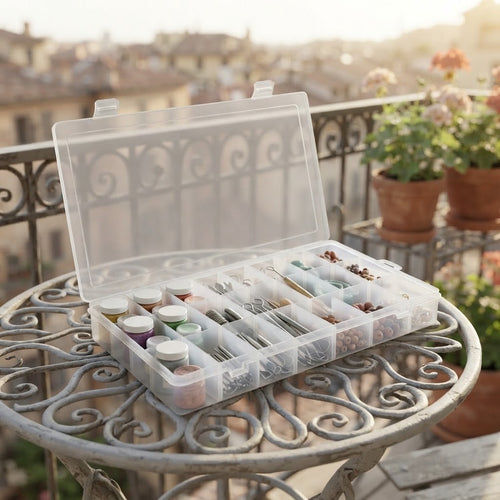 36-Grid Clear Pottery Storage Box, Moisture-Retaining Palette Container for Glaze, Slip & Small Craft Accessories